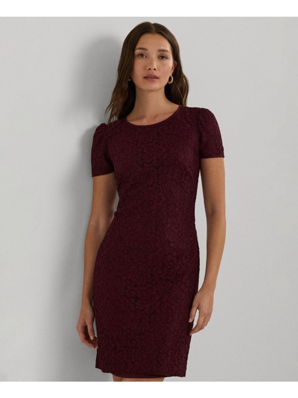 Lauren Ralph Lauren Slim-Fit Cap-Sleeve Cocktail Sheath Dress Red Size 0 $195
